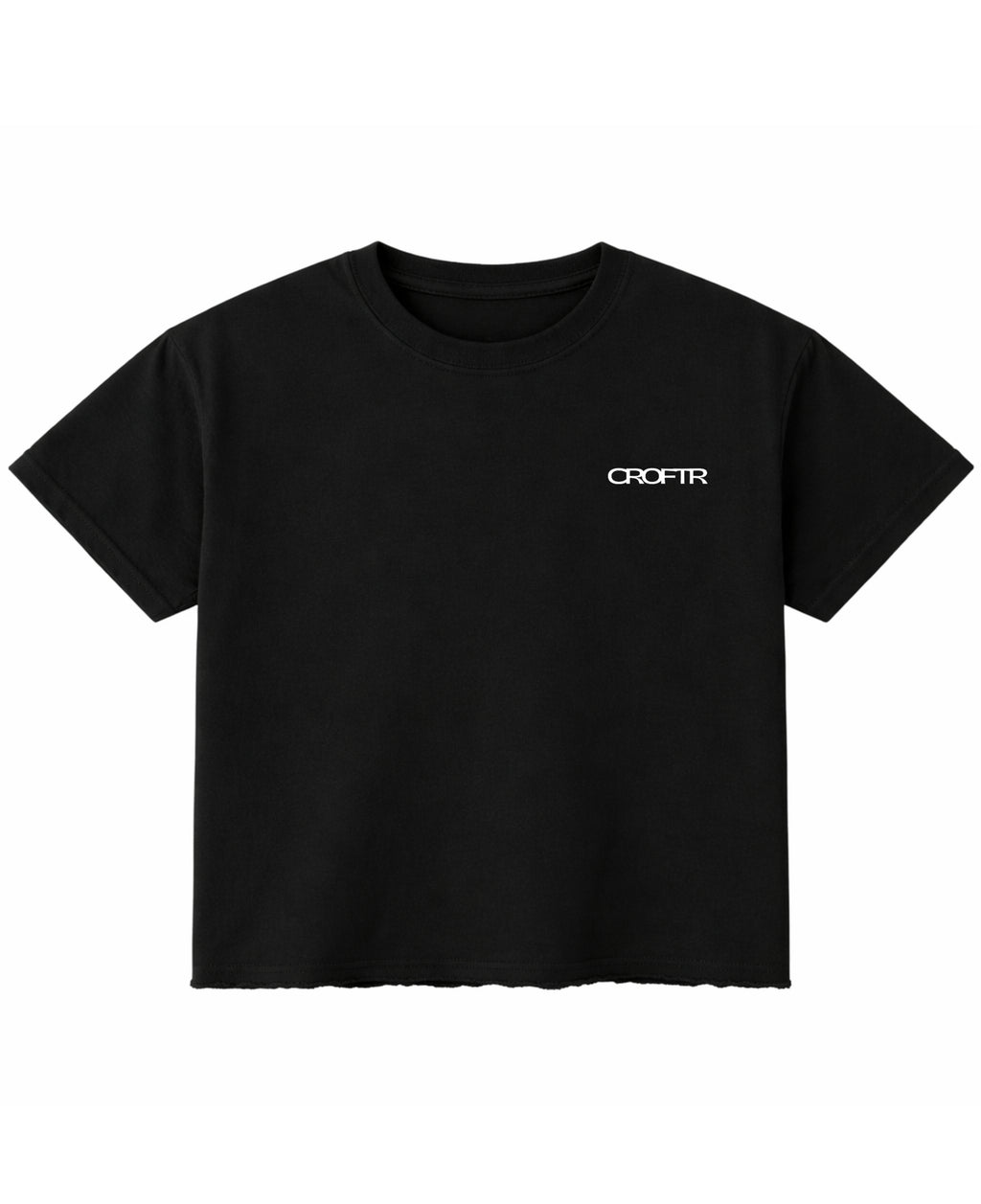 Black Boxy Fit T-shirt CROPPED FIT CROFTR