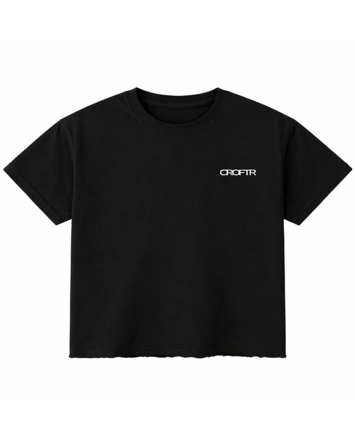 Black Boxy Fit T-shirt CROPPED FIT CROFTR