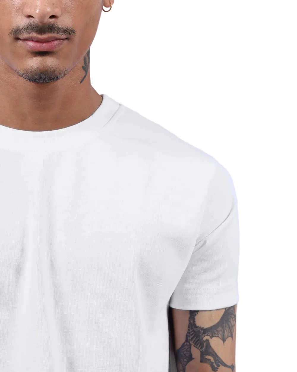 cropped fit tee men - white