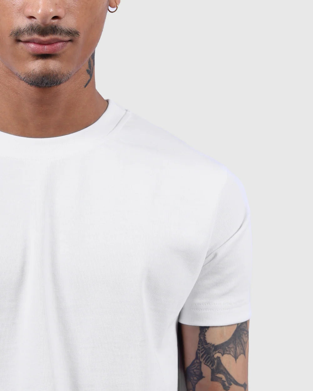 cropped fit tee men - white