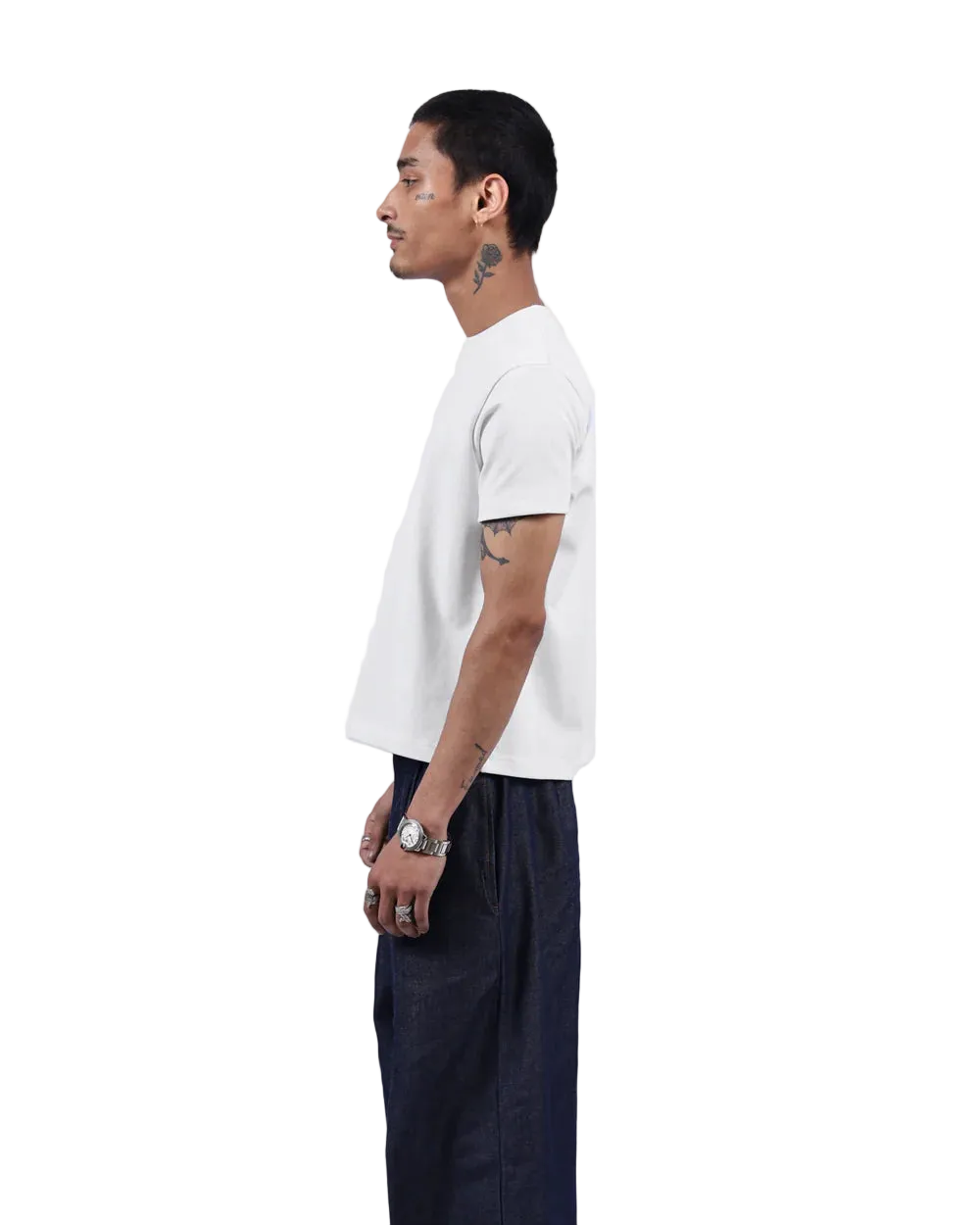 cropped fit tee men - white