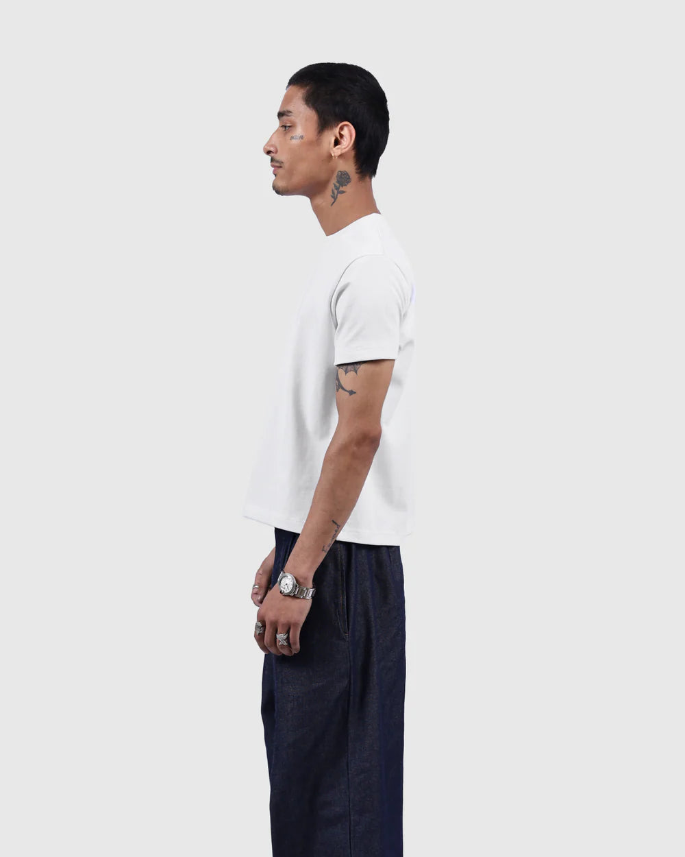 cropped fit tee men - white
