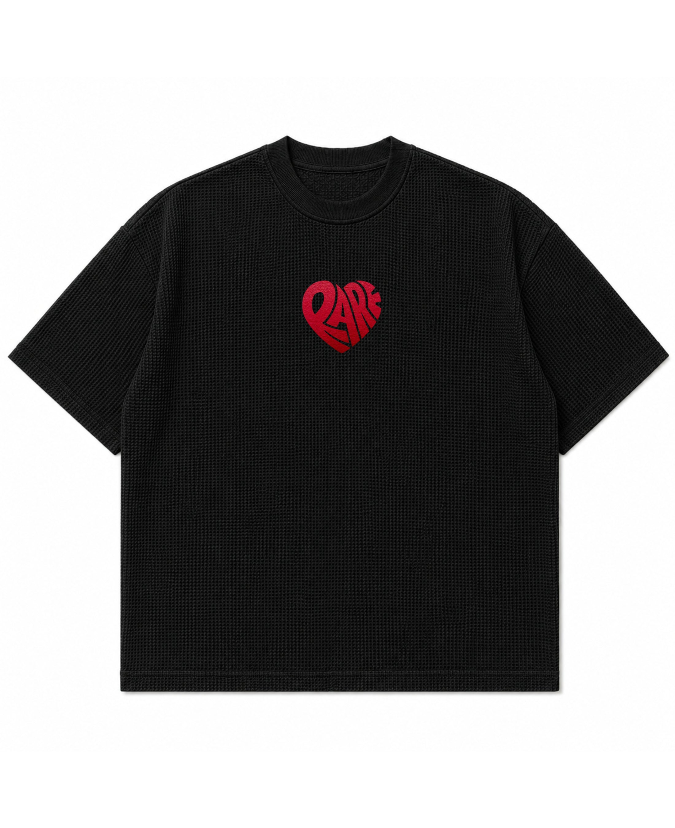 rare heart waffle tee
