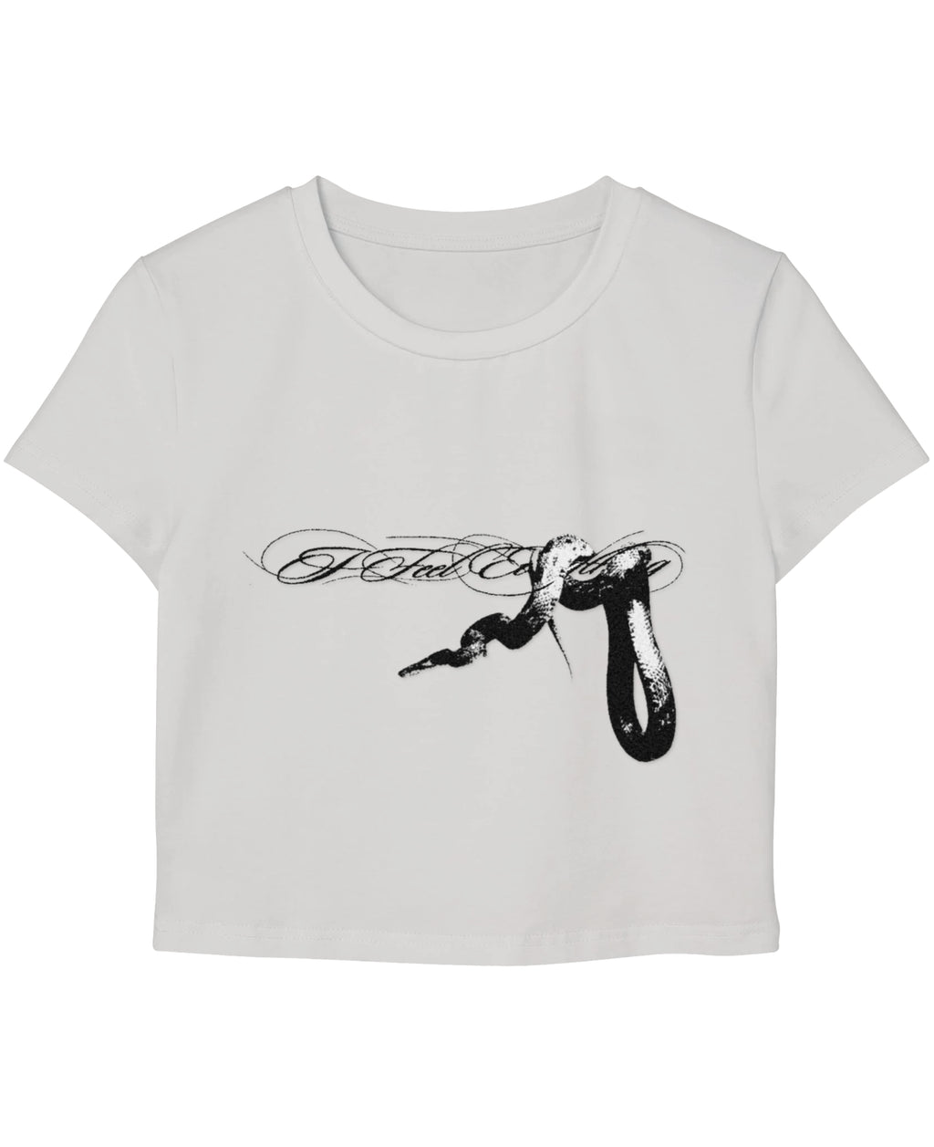 White Baby Tee Front Design