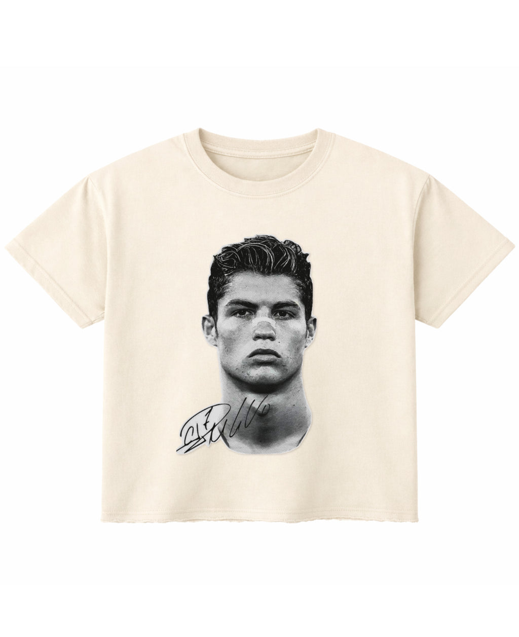 Ronaldo signed tee white