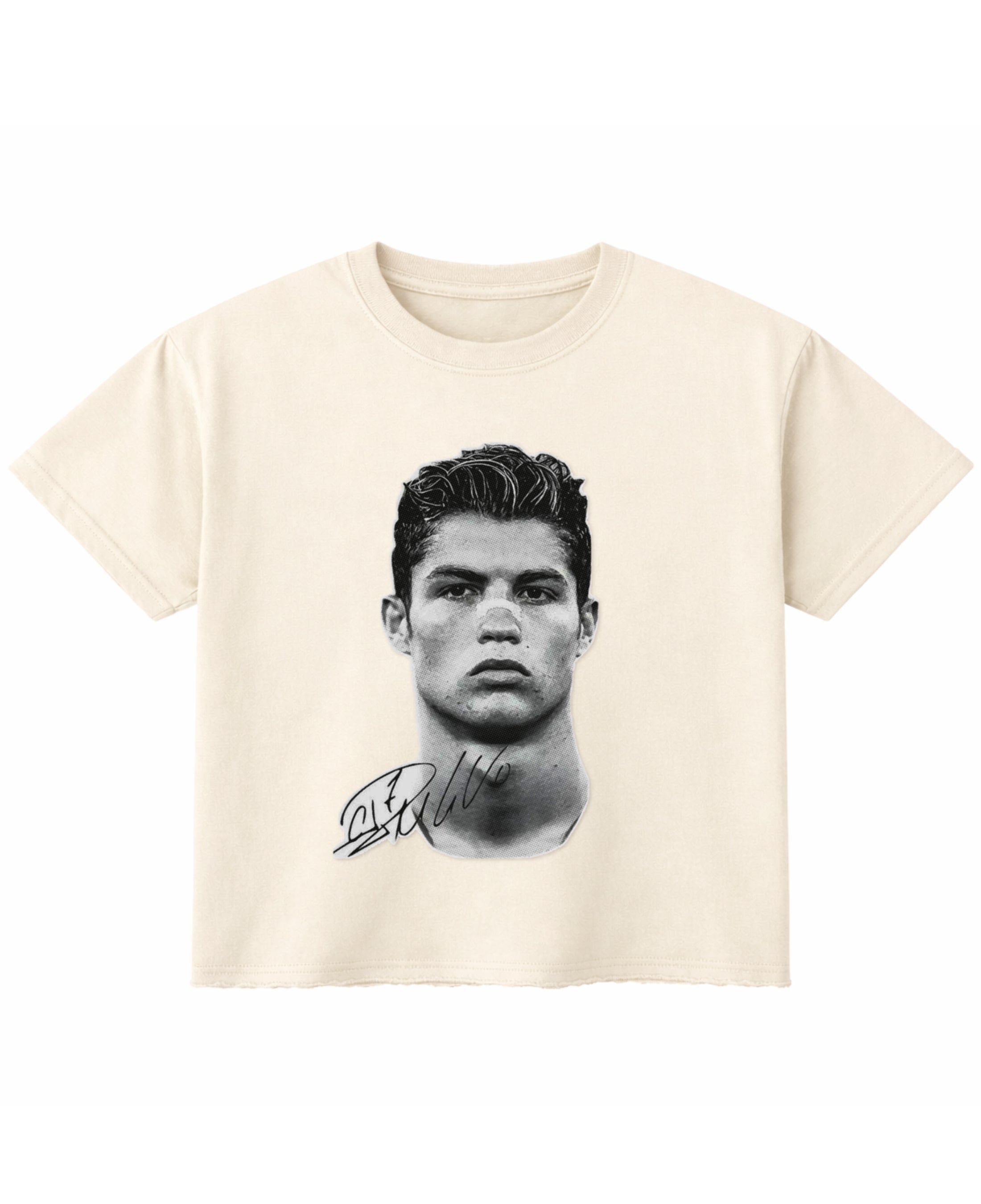 Ronaldo signed tee white