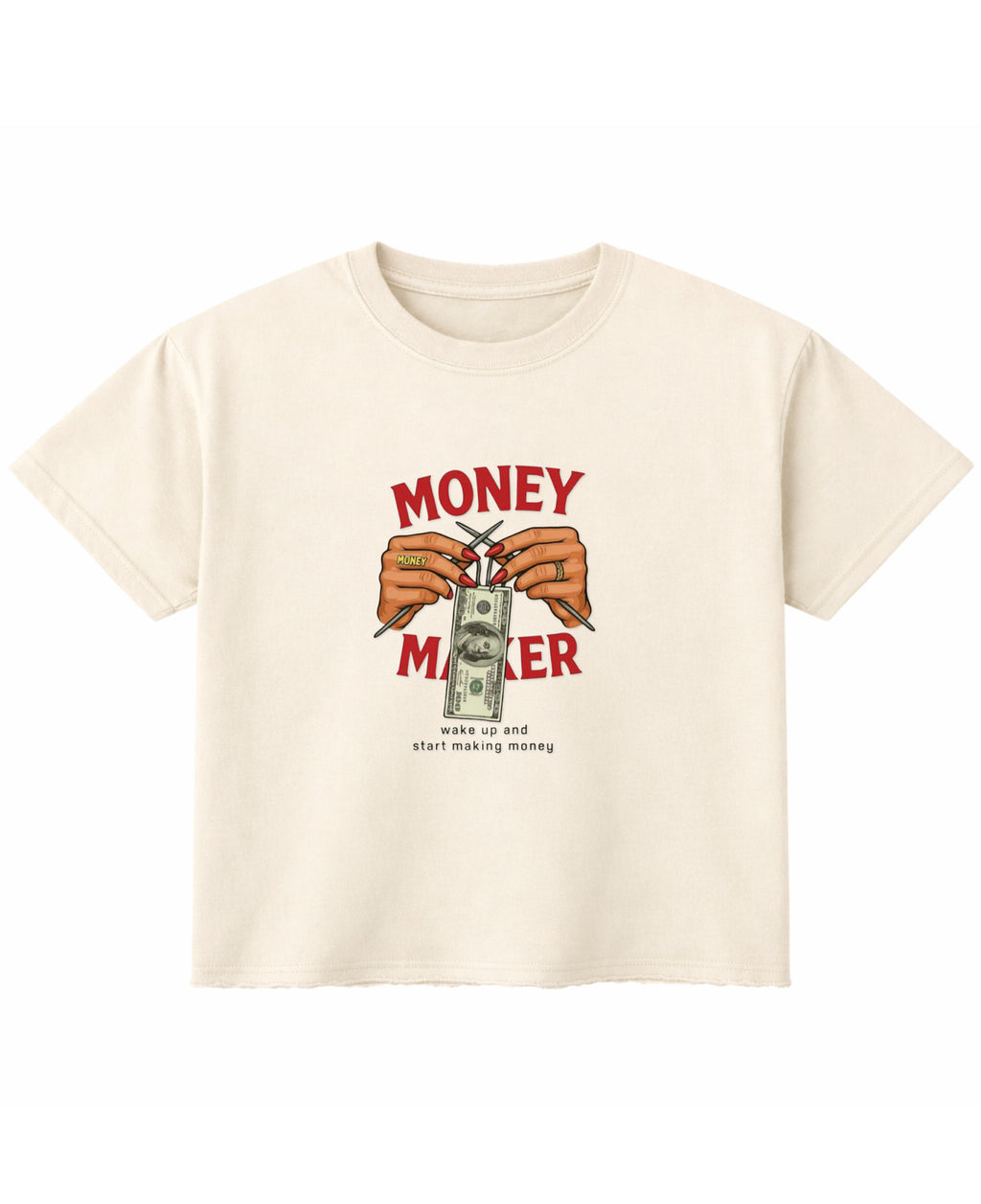 Off White Boxy Fit T-shirt Front Design