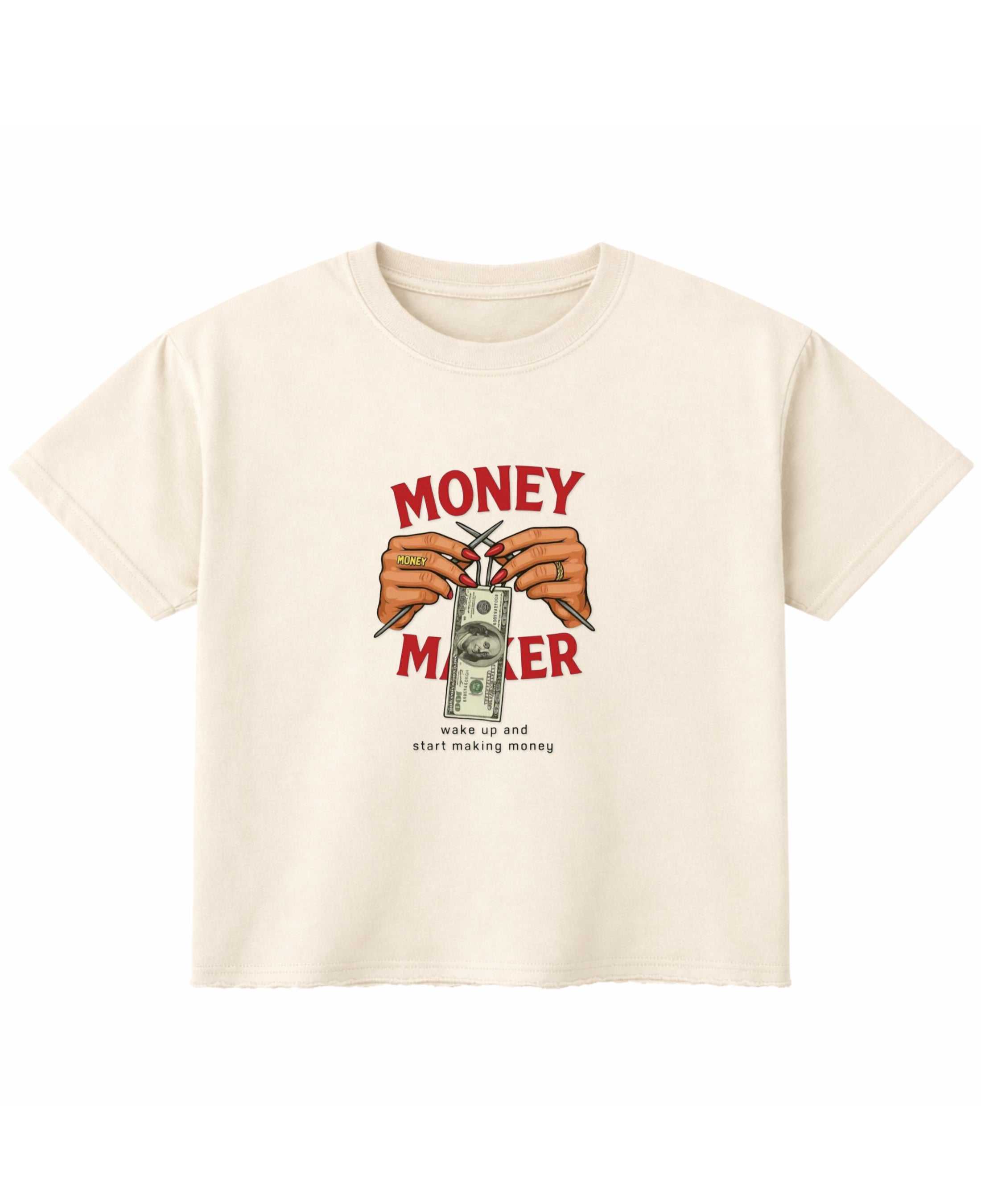 Off White Boxy Fit T-shirt Front Design