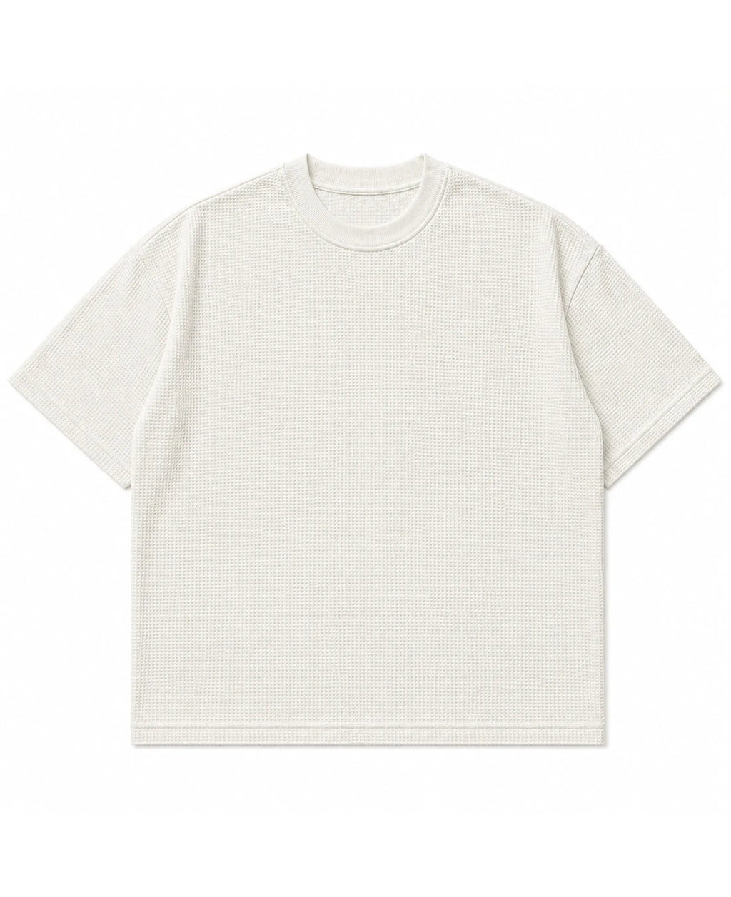 Off-white waffle boxy fit Front Design