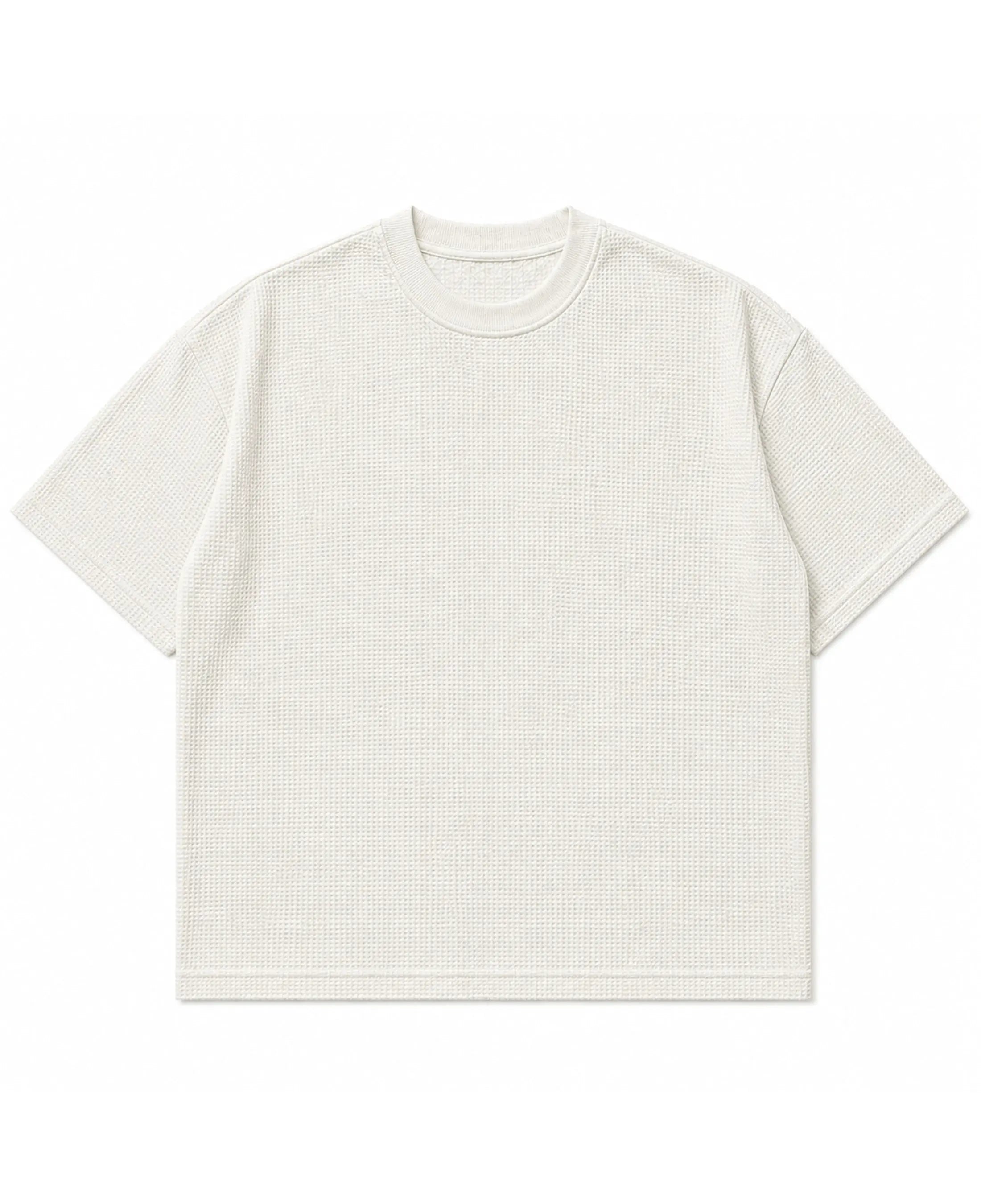 Off-white waffle boxy fit Front Design