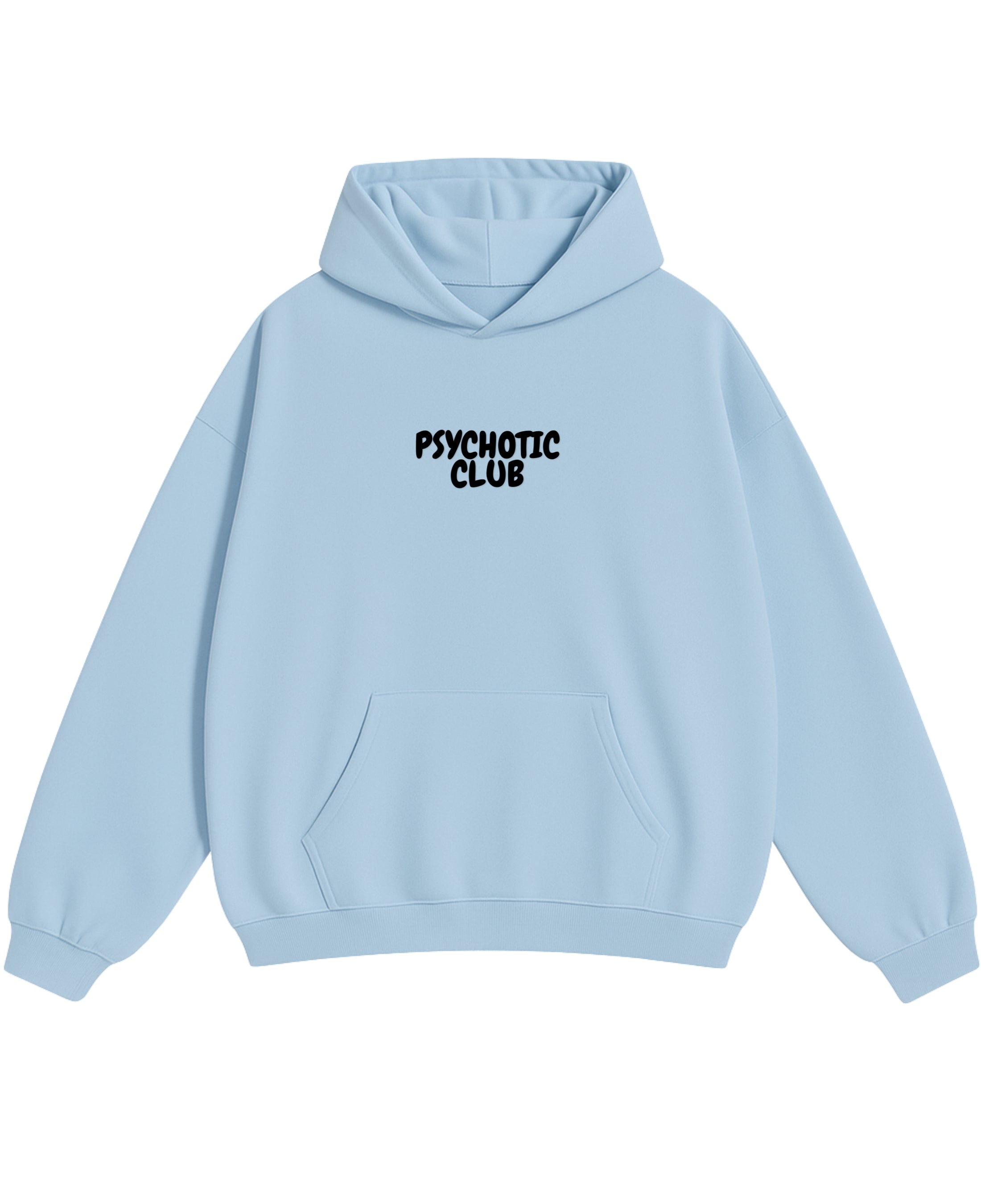 Sky Blue Oversized Hoodie Front Design