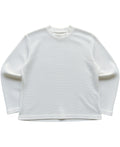 Off-white waffle knit oversized full-sleeve 
