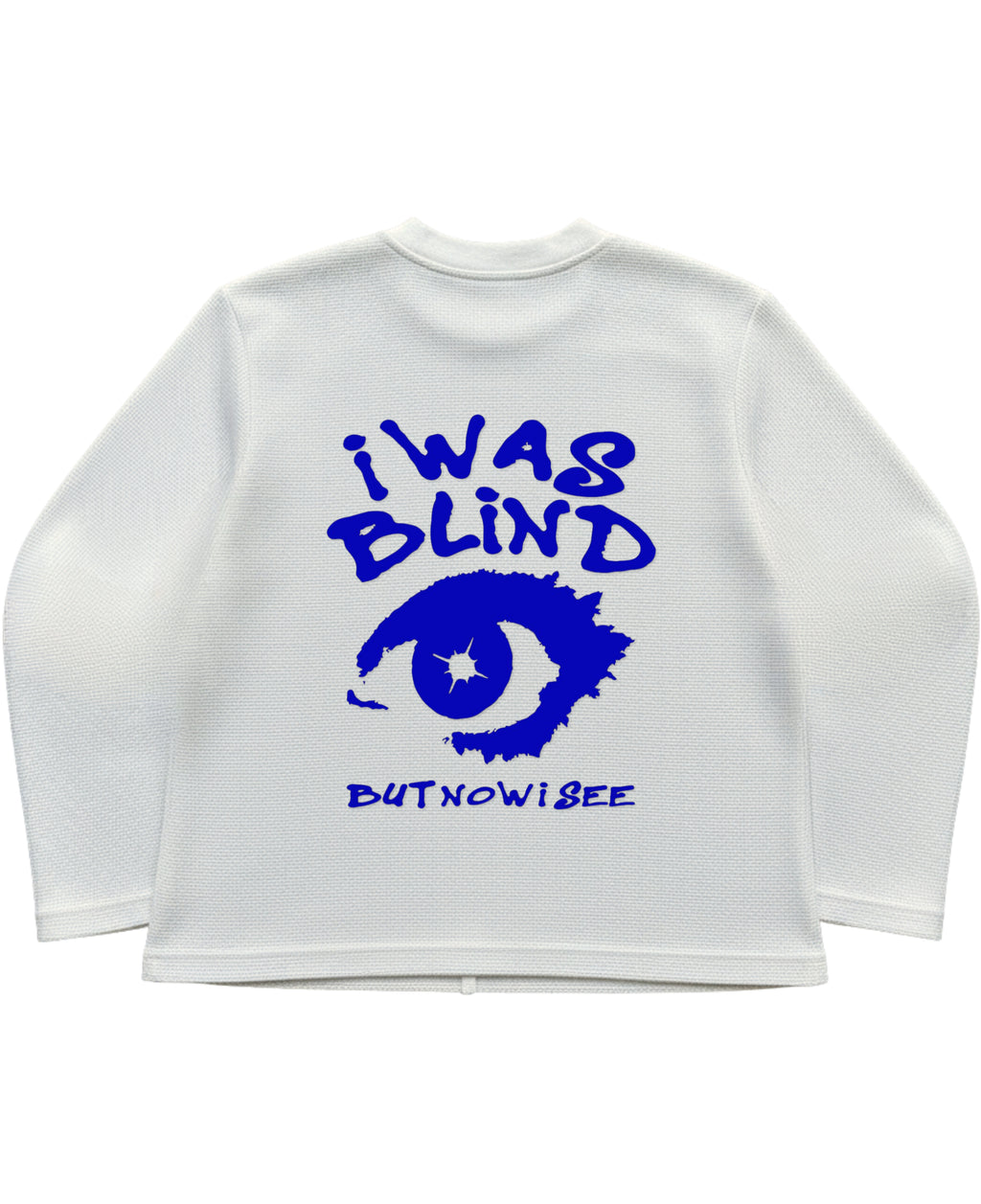 Off-white waffle knit oversized full-sleeve Back Design