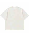 short sleeve waffle tee white
